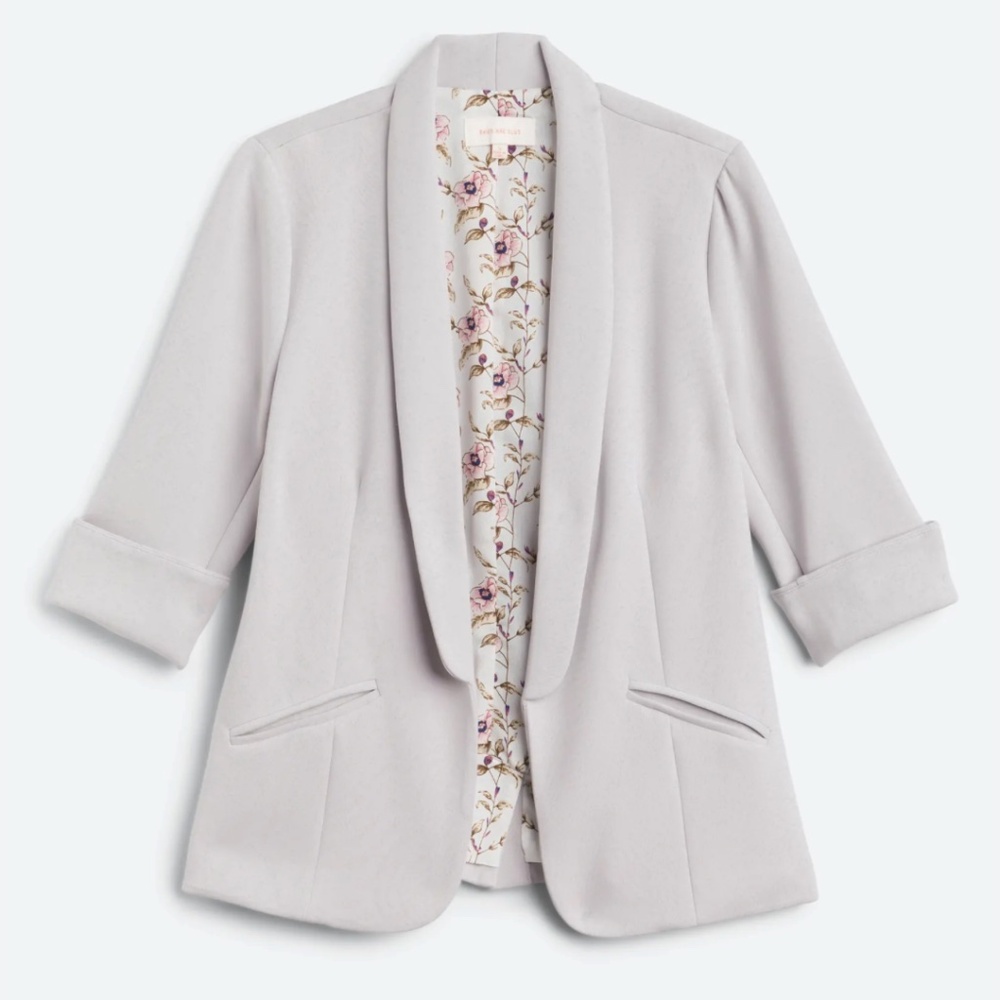 EUC Skies are Blue Hannah Modal Scuba Blazer Size XL Color Grey